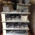 ガス窯で鼠志野の、、、、、