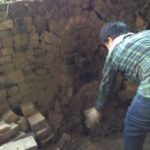 窯焚きの火止め、、、