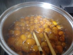 金柑の甘露煮、、、