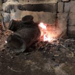 窯焚き中でも作品つくり、、、、