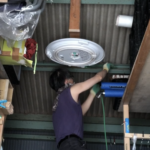 陶芸作業場に蛍光灯を、、、、、、