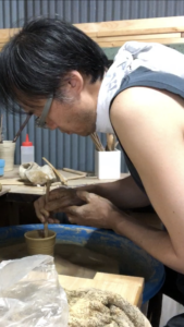 今日も須恵器作品つくり、、、、、