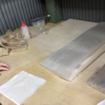 陶芸　須恵器作品つくり　小皿(角）タタラつくり、、、、、、、