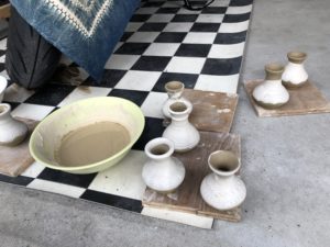 白化粧掛け作業を、、、、、、