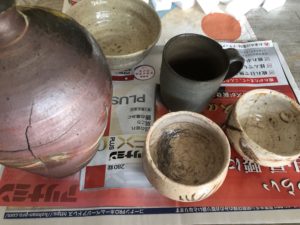 まとめて金継ぎを、、、、