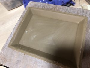 お皿の作品つくり、、