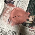 釉薬の作業を、、、、